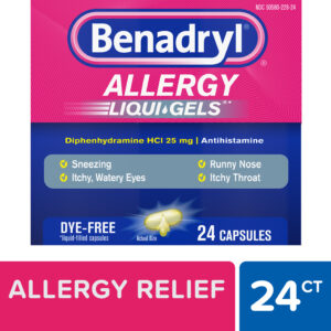 Benadryl Liquigels 24ct Antihistamine