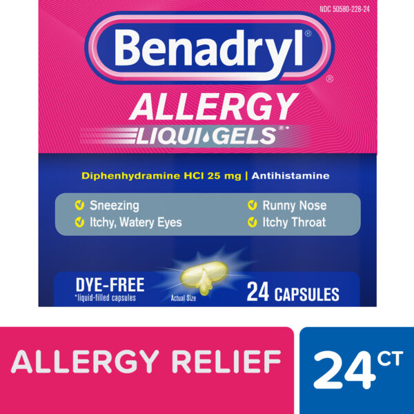 Benadryl Liquigels 24ct Antihistamine