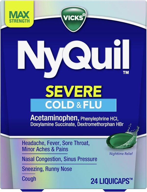 Nyquil Severe Cold & Flu 24ct Liquigels