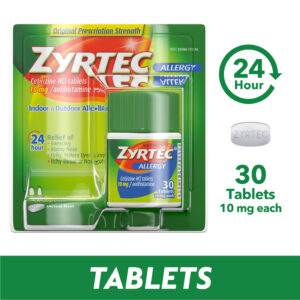 Zyrtec 10mg tablets, 30ct